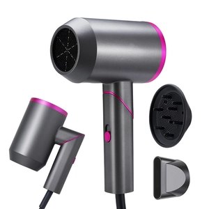 Sèche-cheveux gris et rose haute puissance avec concentrateur et diffuseur inclus