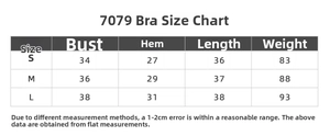 Guide des tailles détaillé pour soutien-gorge de sport sans couture tailles S, M, L