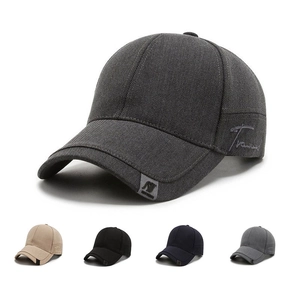Solid Baseball Cap Cotton Acrylic Twill Adjustable Curved Brim Outdoor Sports Casual Sun Hat For Men Women
