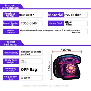 Detail specifications of waterproof neon graffiti stickers for laptops and phone cases