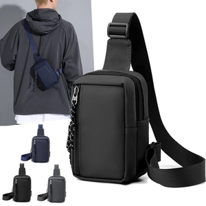 Men Waterproof Chest Bag Lightweight Crossbody Shoulder Sling Bag Wear Resistant Multi Pocket Outdoor Travel Casual