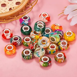 DIY charm jewelry set with fruit and star pattern beads for handmade bracelets