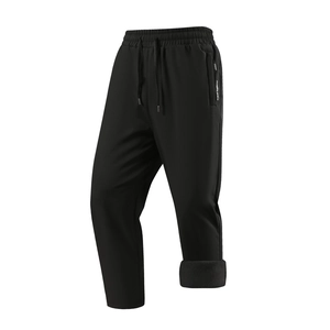 Herren Thermohose mit Sherpa-Fleece-Futter, Gummizug und RUNNING Reißverschlusstaschen