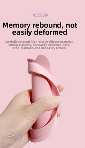 Pink silicone makeup brush cleaner detail showing soft memory elastic material