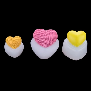 3D woven heart silicone mold for mousse cakes and chocolates with textured surface