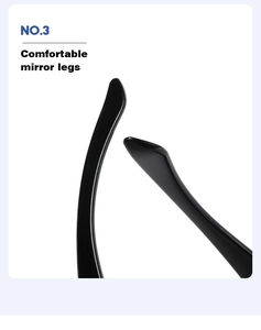 Macro detail of glossy black sunglass temples featuring a comfortable ergonomic design