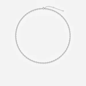 S925 Sterling Silver Moissanite Tennis Necklace For Women Men Round Cut Sparkling Lab Diamond Choker Chain Jewelry Gift