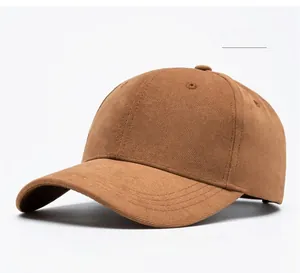 Detailed view of khaki corduroy baseball cap showing textured fabric and six-panel crown