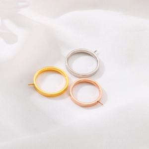 Stainless Steel Ring Base Setting For Artificial Pearl Mounting DIY Jewelry Making Accessory Simple Fashion Component