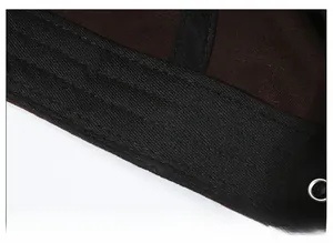 Macro detail of high-quality inner sweatband and stitching on a cotton baseball cap