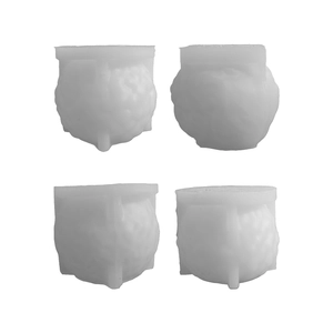 Set of four spherical rose flower silicone molds for DIY candles and aromatherapy crafts