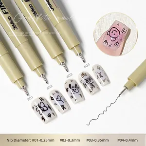 Nail Art Graffiti Pen Waterproof Fast Drying Fine Point Painting Drawing Marker DIY Salon Manicure Tool