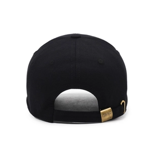Casquette de baseball noire réglable pour hommes avec boucle en métal doré vintage