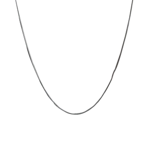 Elegant S925 sterling silver snake chain necklace with high-polished metallic finish for women