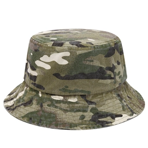 Klassischer Fischerhut mit Dschungel-Camouflage für Wanderungen aus atmungsaktivem Segeltuch