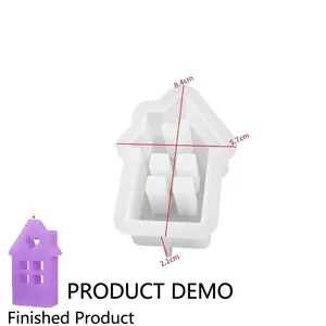 Moule en silicone maison 8,4cm de haut avec bougie en forme de cœur et dimensions