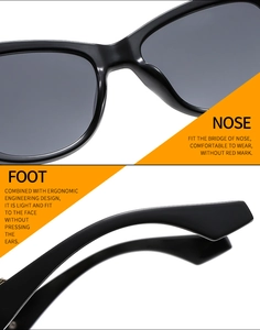 Detailsicht der ergonomischen Nasenpads und Bügel der Schmetterling-Sonnenbrille