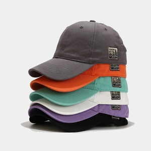 Vintage Cotton Baseball Cap Adjustable Retro Patch Streetwear Hip Hop Peaked Hat For Men Women