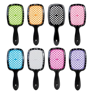 Set di otto spazzole per capelli cave e colorate per massaggio e styling professionale