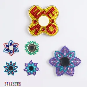 DIY Diamond Painting Fidget Spinner Acrylic Crystal Rhinestone Mandala Stress Relief Educational Toy For Kids Adults