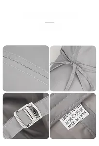Detailed view of quick-dry polyester fabric with reinforced stitching and metal buckle
