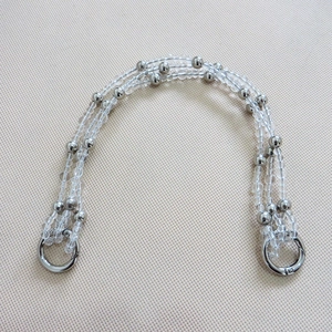 Beaded Bag Strap Chain Acrylic Crystal Mermaid Artificial Pearl Handle For Handbags DIY Accessories Replacement Multi Row Decorative