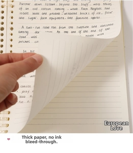 Close-up of thick cream paper showing smooth texture and no ink bleed-through detail