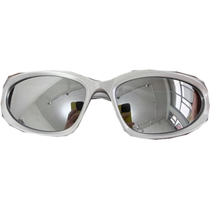 Lunettes de soleil de sport argentées pour enfants avec verres miroirs réfléchissants
