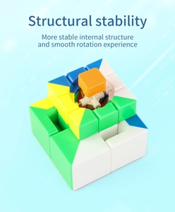 Detalle de estructura interna estable para rotación suave del cubo de rompecabezas