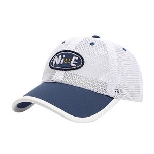 Atmungsaktive Mesh-Baseballkappe für Kinder mit Marine-Schirm und Nice-Stickerei