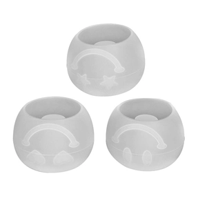 Juego de 3 moldes de silicona de manzana sonriente para velas DIY y decoraciones de hogar