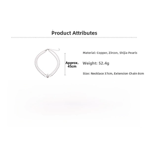 Detail specifications of double-layer pearl necklace with zircon planet pendant