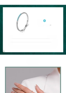 Detailed view of S925 sterling silver ring with turquoise, 1.2mm width and 0.7g weight