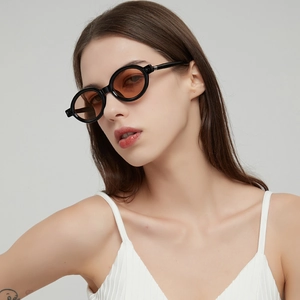 Retro Oval Sunglasses UV Protection Acetate Frame PC Lens Fashion Unisex Eyewear For Outdoor Driving Vintage Style