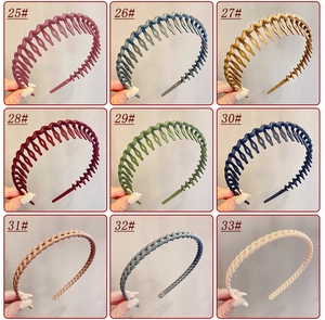 Collage of Morandi matte headbands in wave and braided styles with various colors