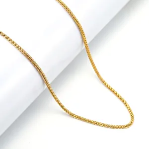 Minimalist Mesh Chain Necklace Stainless Steel Woven Link For Women Elegant Gold Plated Jewelry Accessories With Lobster Clasp