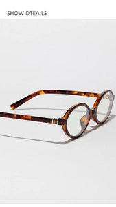 Macro shot of tortoiseshell glasses frame with premium metal triple-stripe hinges