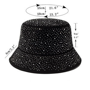Bob noir en coton pour femme avec strass argentés et style de mode Y2K chic