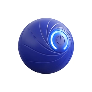 Pallina intelligente per cani blu con luce LED e trama a spirale antiscivolo
