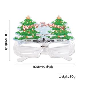LED Christmas tree glasses with Merry Christmas text for festive party decoration