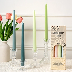 Velas Cónicas Clásicas Largas Sin Humo Cera De Parafina Decoración Para Bodas Fiesta Banquete Cena Ambiente