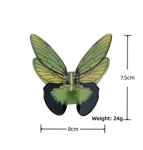 Detail view of butterfly hair claw clip with size 8cm x 7.5cm and 24g weight dimensions