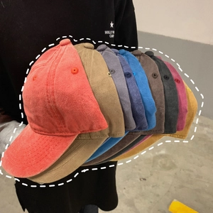 Classic washed cotton baseball caps for men and women in various assorted colors
