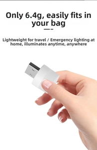 Lightweight 6.4g portable mini USB night light for emergency bedside eye protection