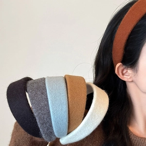 Cerchietto Imbottito In Peluche Largo Retrò Fascia Per Capelli Elegante Accessori Autunno Inverno Donna