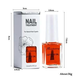Rose nail cuticle oil with 12ml glass bottle and packaging for nail moisturizing