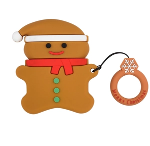 Détail de la coque en silicone bonhomme de pain d'épices avec pendentif de Noël