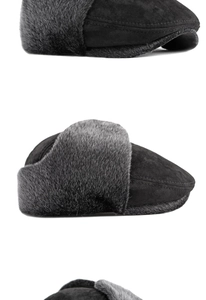 Detalle de gorra de invierno con orejeras, forro polar suave y borde de piel sintética