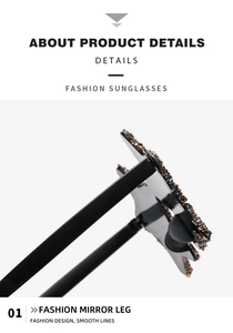Close-up of sparkling rhinestone-embellished temples and frame on black star sunglasses