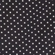 Close-up detail of the black and white polka dot pattern on the lace拼接 top fabric